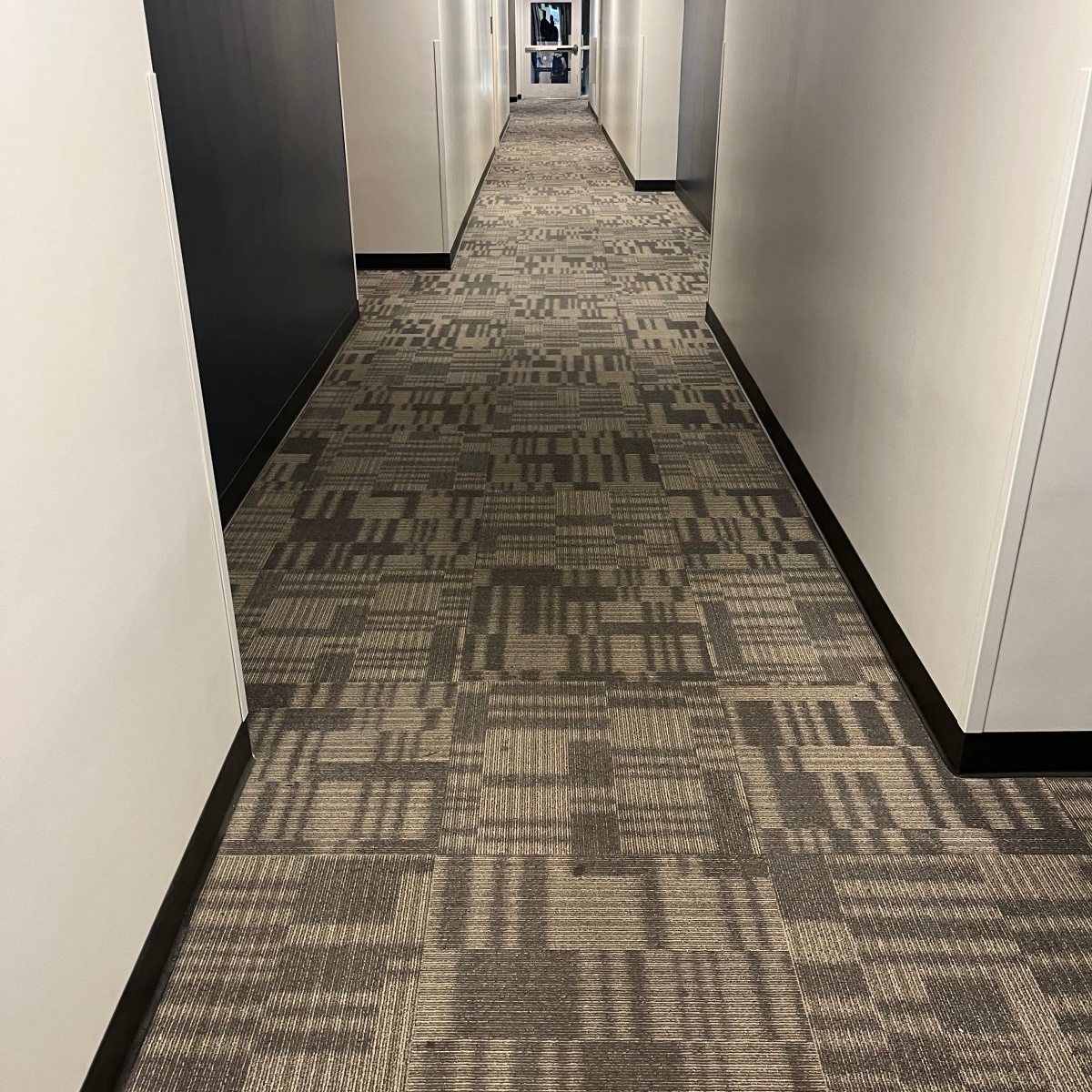 UOP dorm hallway post installation