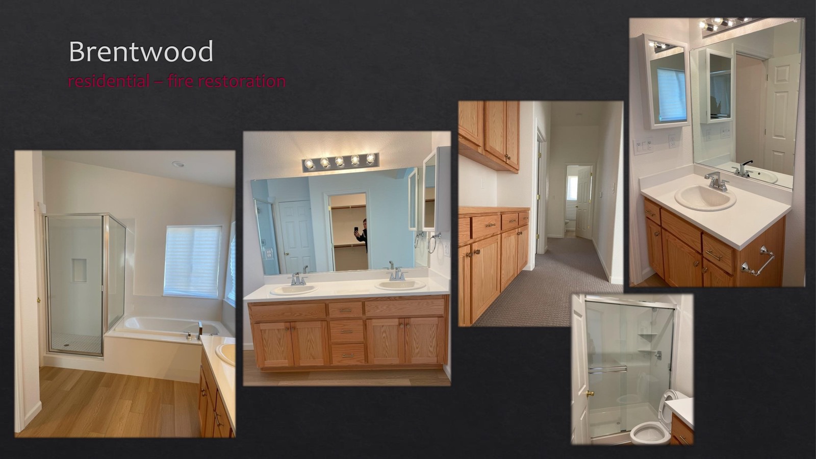 Brentwood Residential fire restoration - bathroom