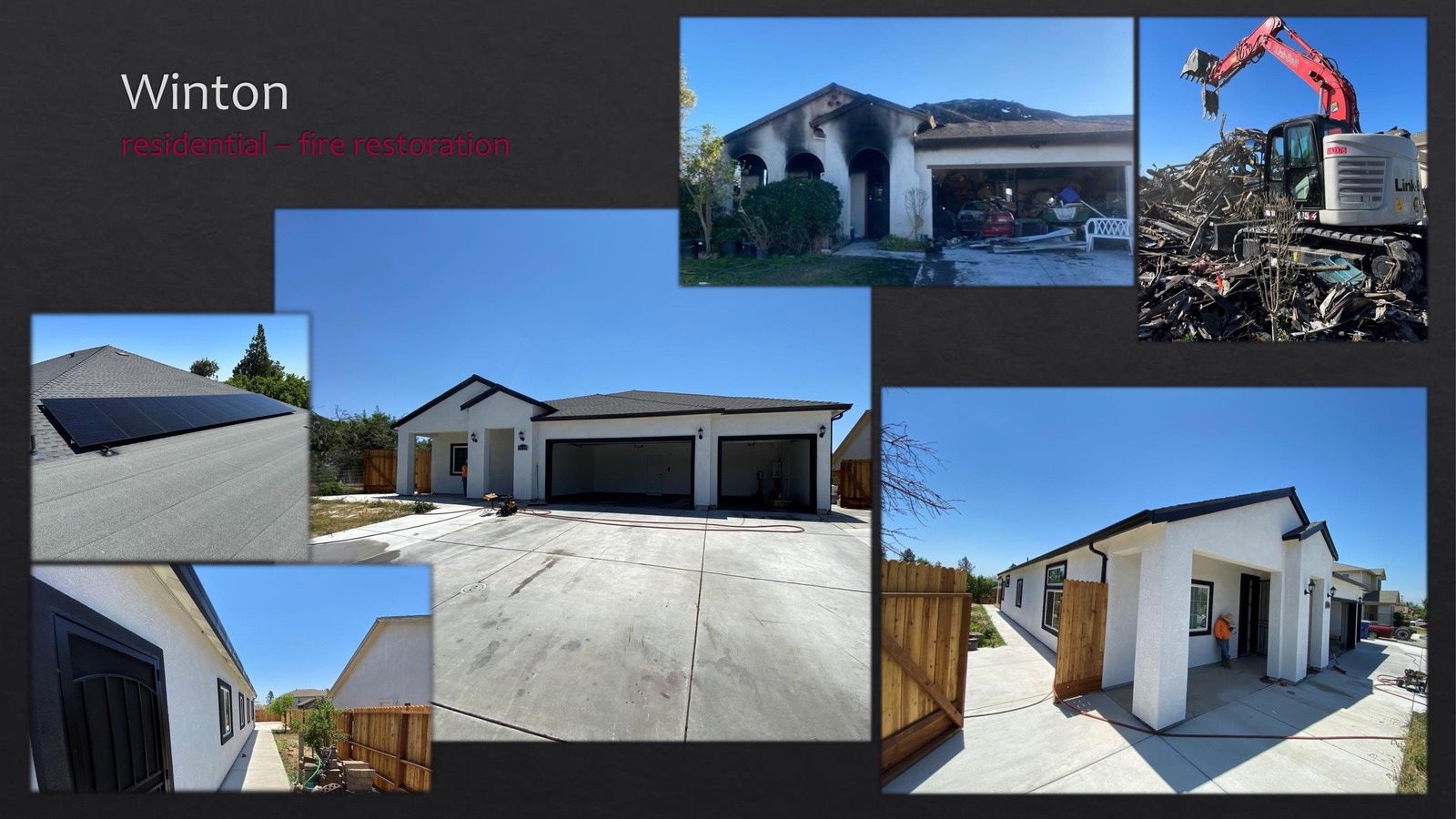 Winton Residential fire restoration - front side of the house