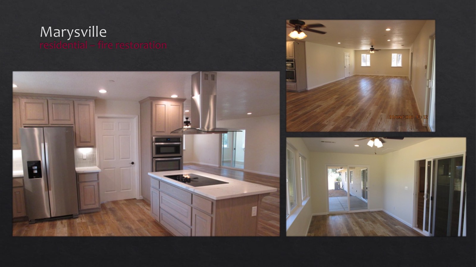 Marysville Residential fire restoration - kitchen and hallway