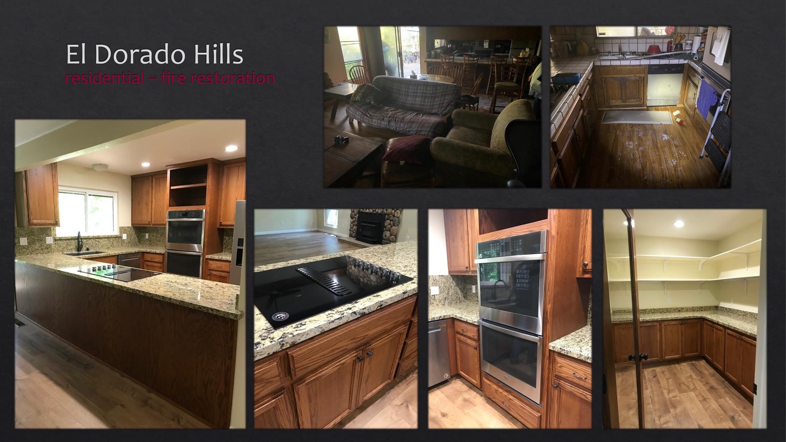 El Dorado Hills Residential fire restoration - kitchen - lightbox